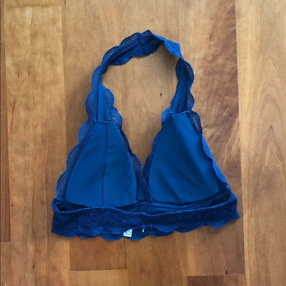 Dark Blue Lace Bralette - Picture 2 of 3